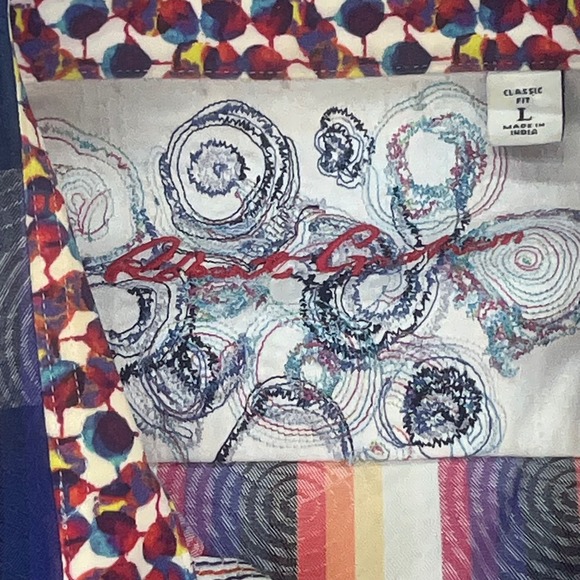 Robert Graham Mens L Long‎ Sleeve Button Down Shirt Colorful Plaid - Picture 2 of 9